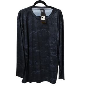 GH Greater Half Black Camouflage Long Sleeve Shirt Mens 2XL NEW
